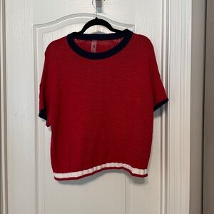 Lou & Grey Red and Navy Sweater